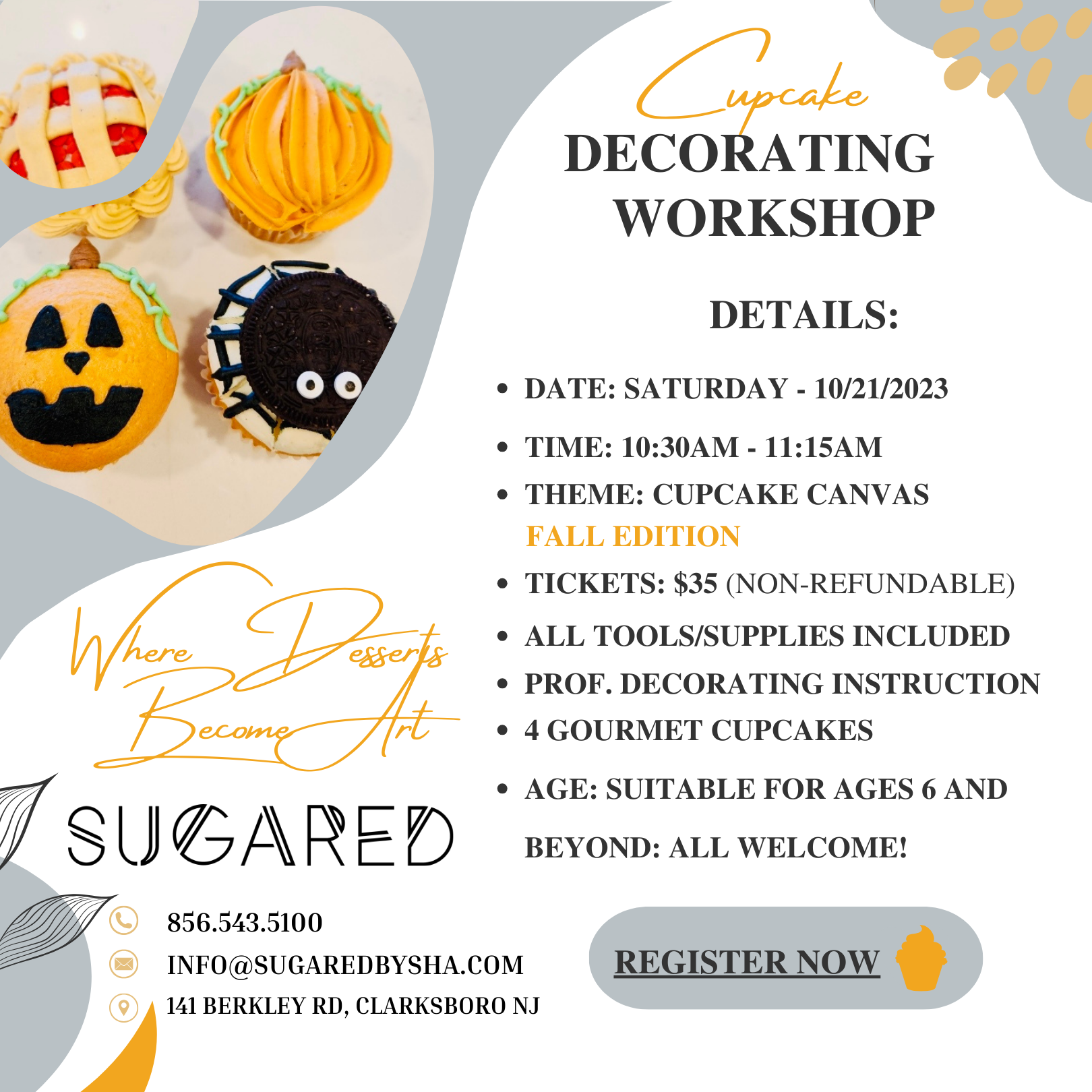 Cupcake Canvas: Fall Edition | Decorating Workshop