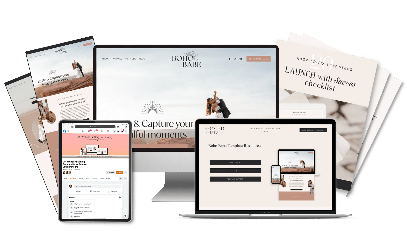 The Boho Babe Squarespace 7.1 Template — Hersted Hertz