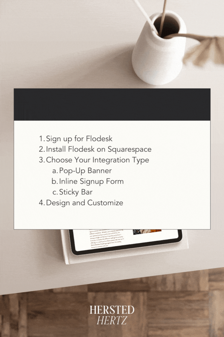 Connecting flodesk to your squarespace website herstedhertz design