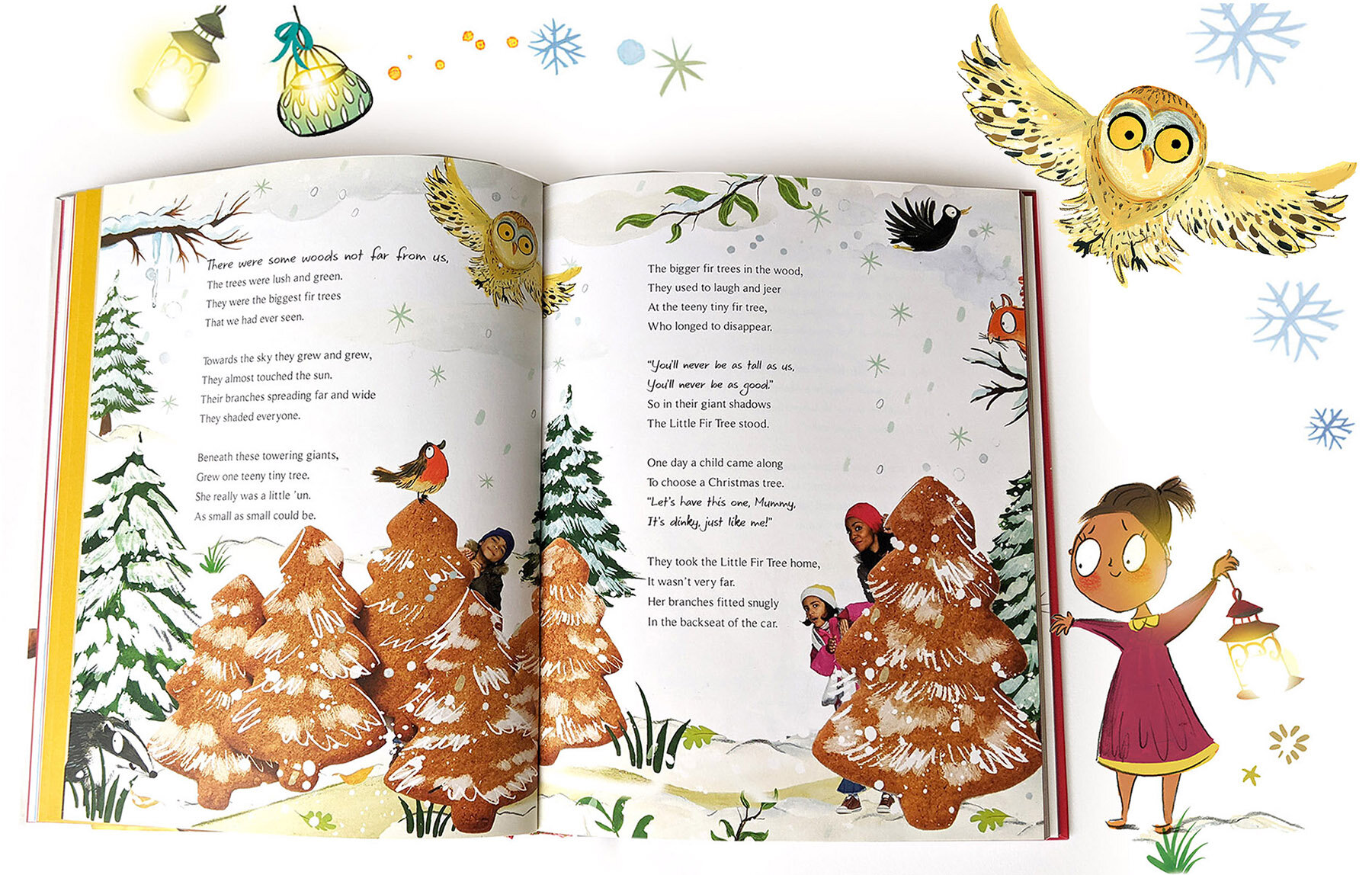 chidlren's recipe book, biscuits christmas woodland owl