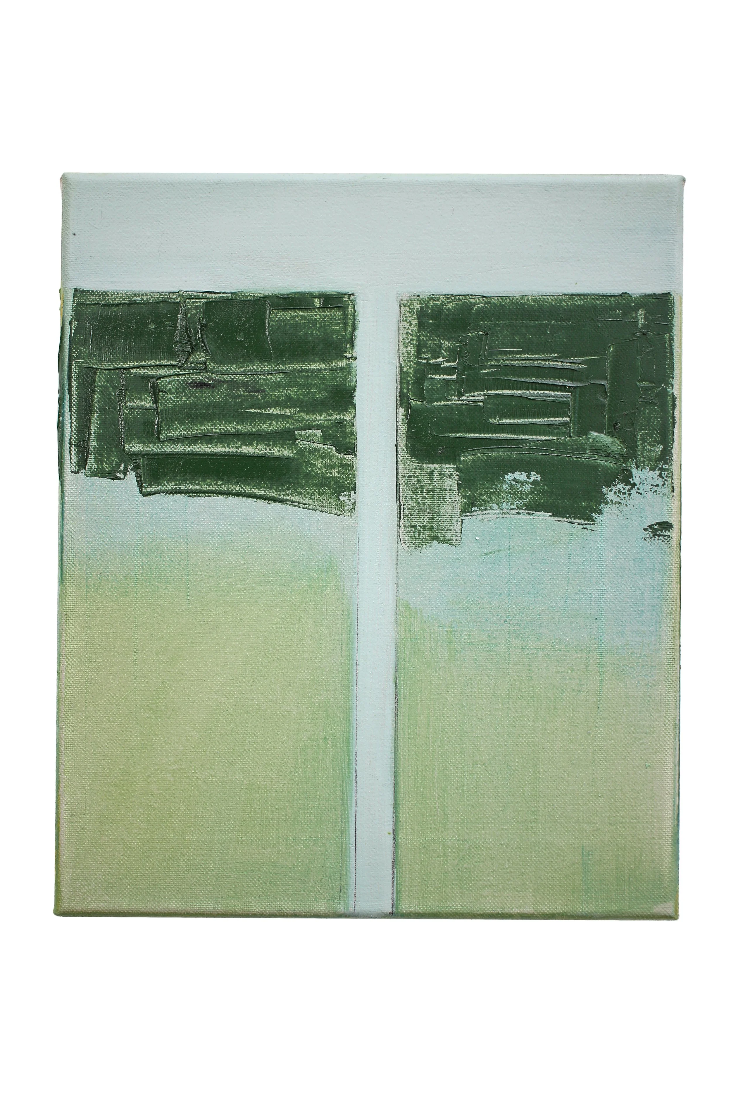 untitled (Fenster Bild), oil/pencil on linen, 30 x 25cm