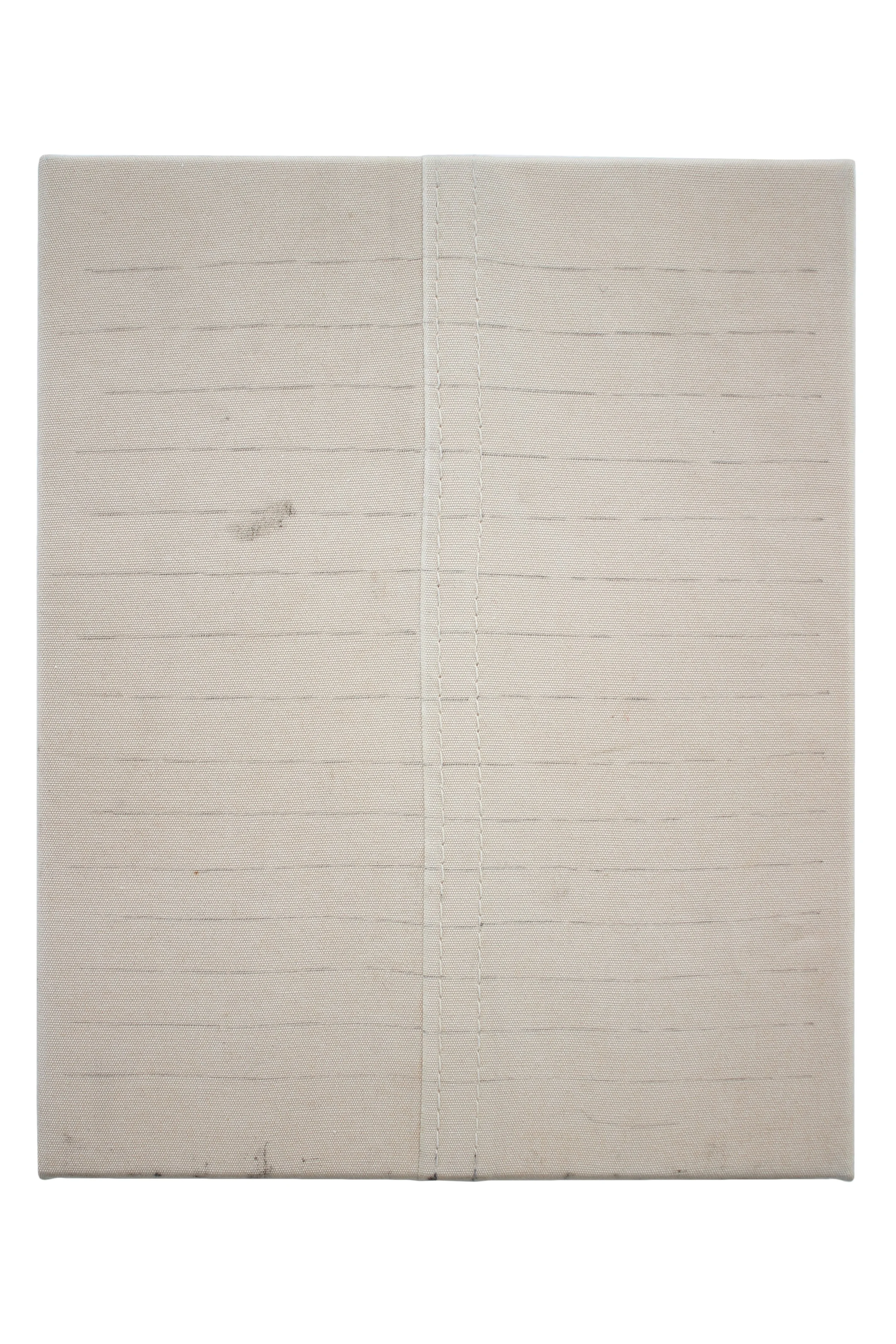 late song, pencil on found fabric, 30 x 25cm