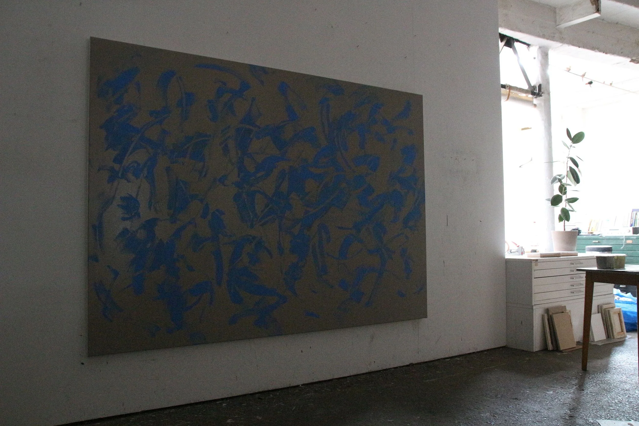 plateau painting, 2025, studio Berlin