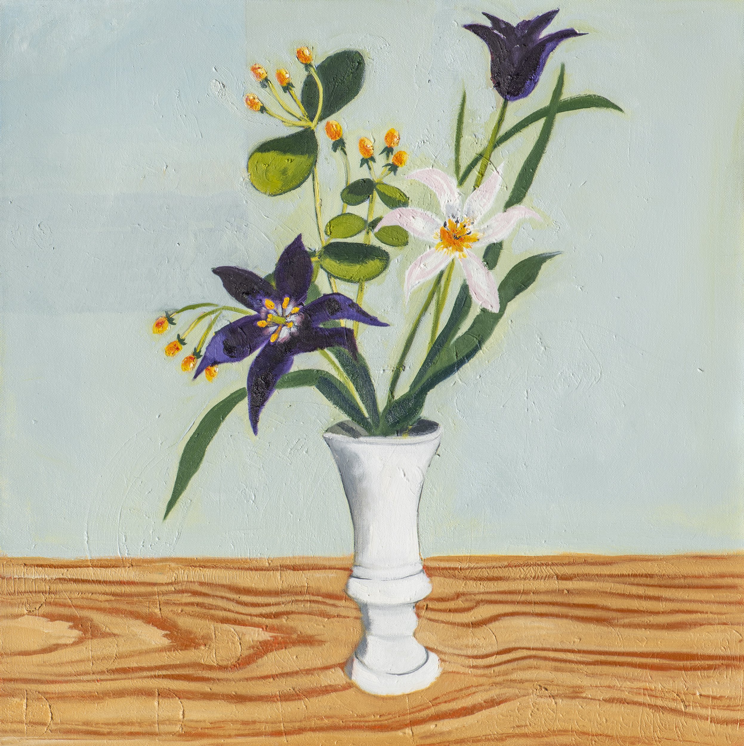 STILL LIFE WITH WHITE VASE, 2023 - 2025