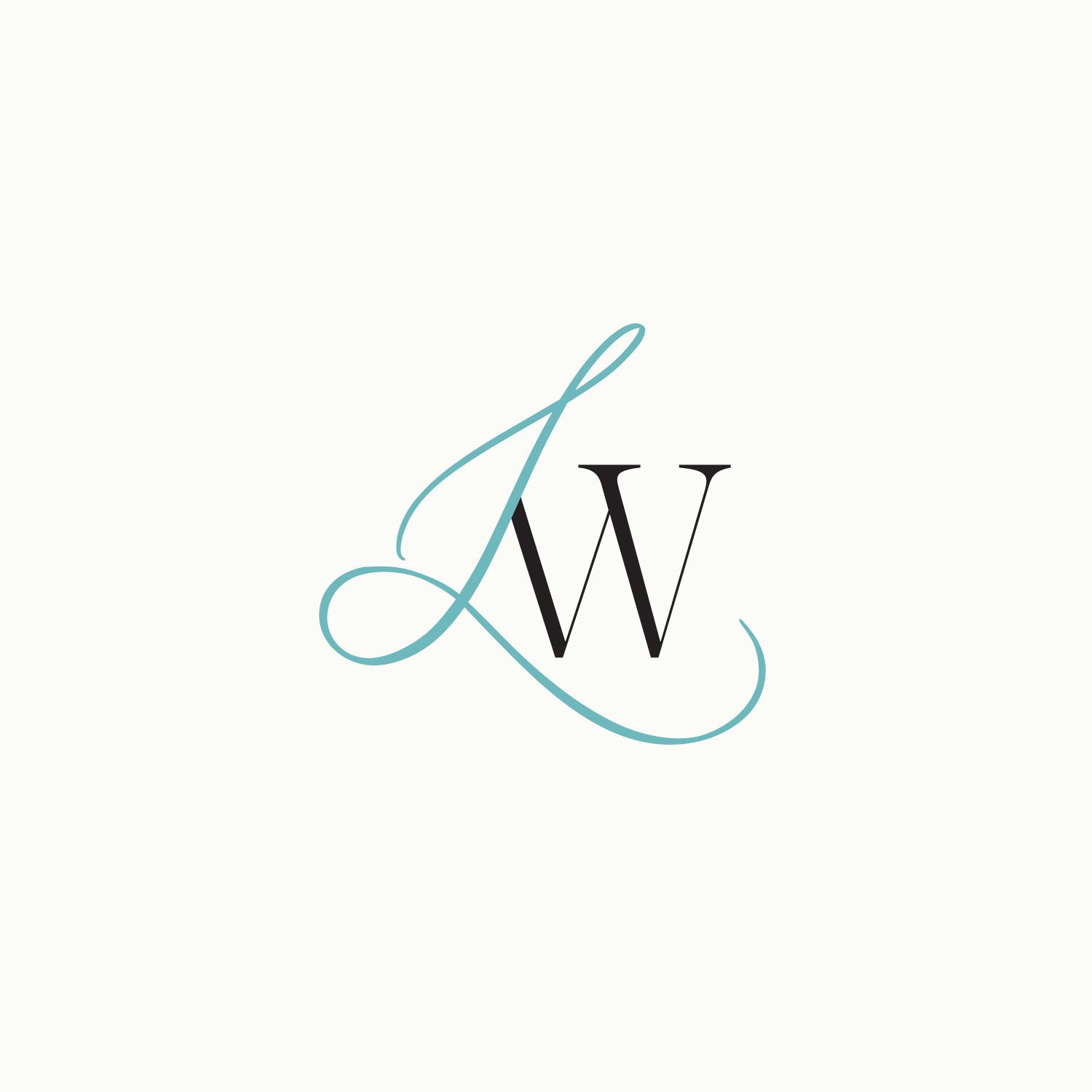 Stylized brandmark logo for Lisa Warren Studio in Greenwich, CT