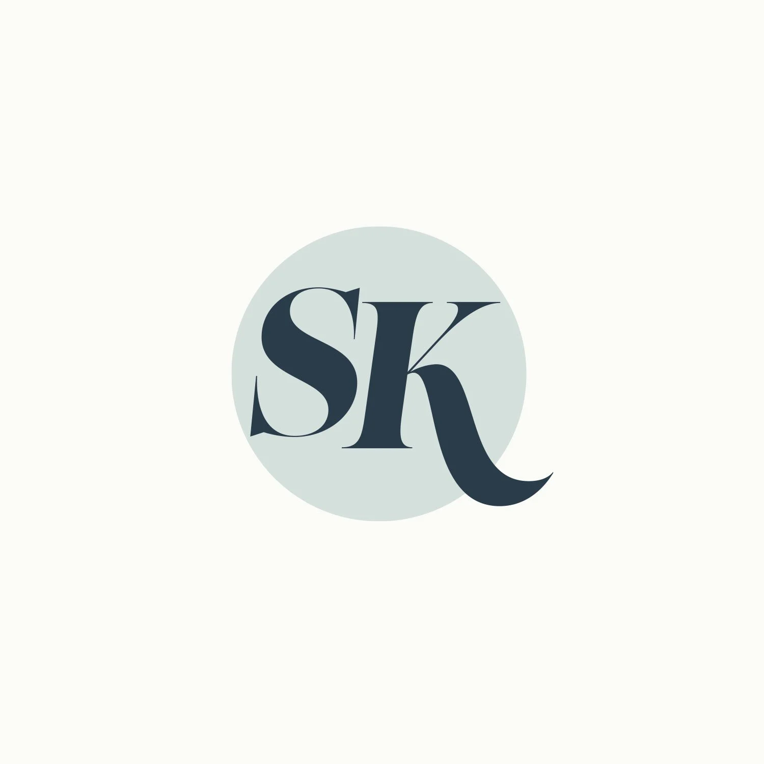 Stylized custom brandmark design for Shayna K Designs