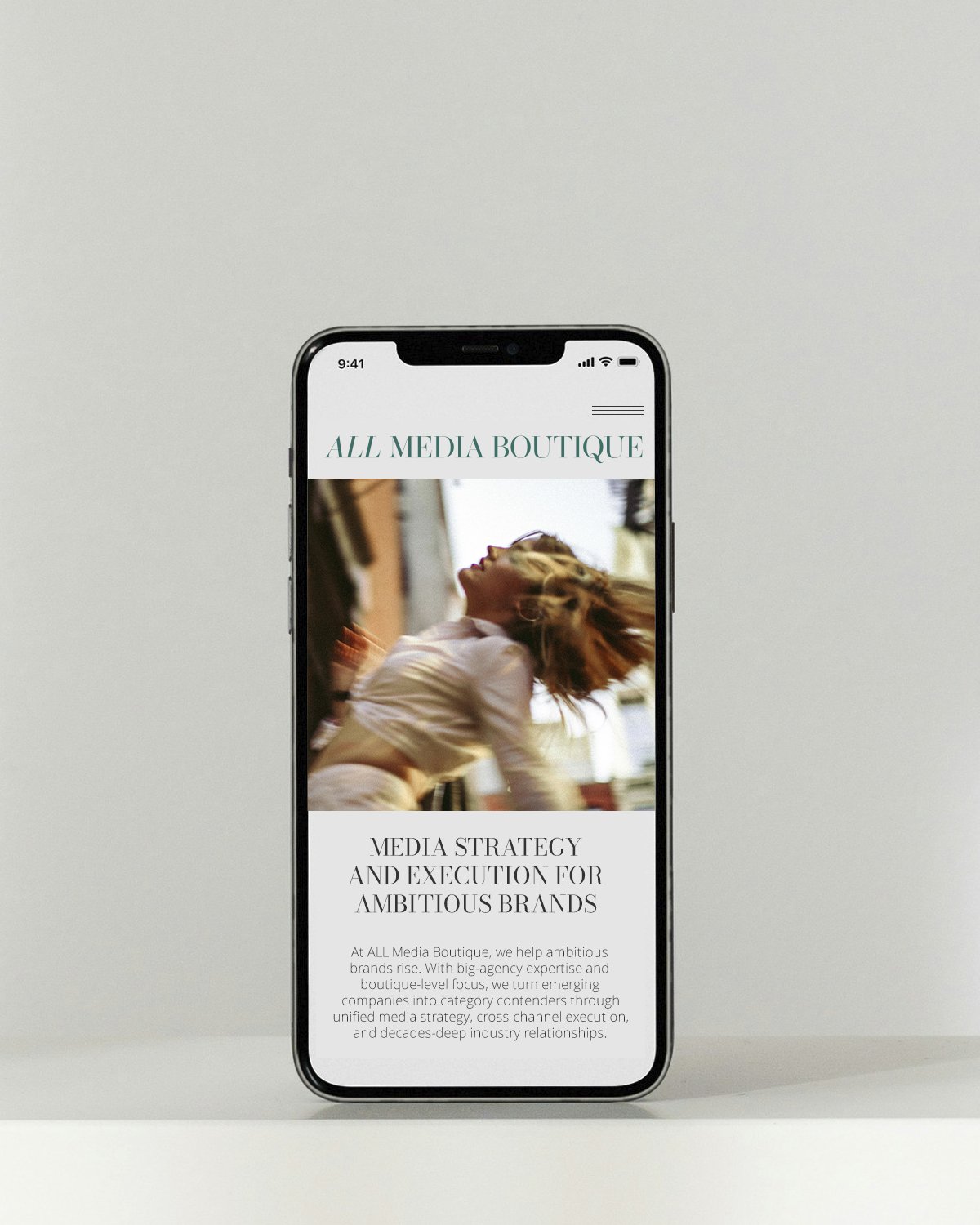 Brand identity and website design for All Media Boutique