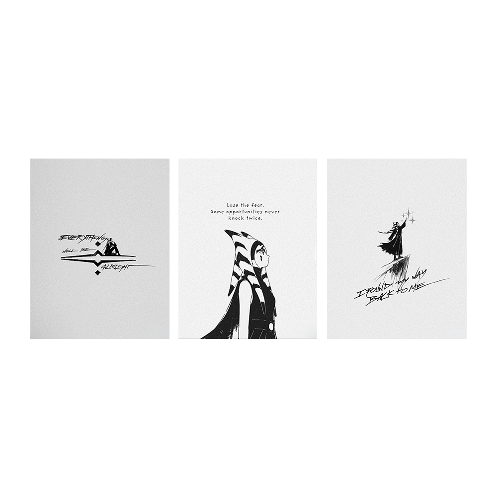 THREE PIECE BUNDLE [Premium Quality Print] Letter Size [limited to 9 pieces]