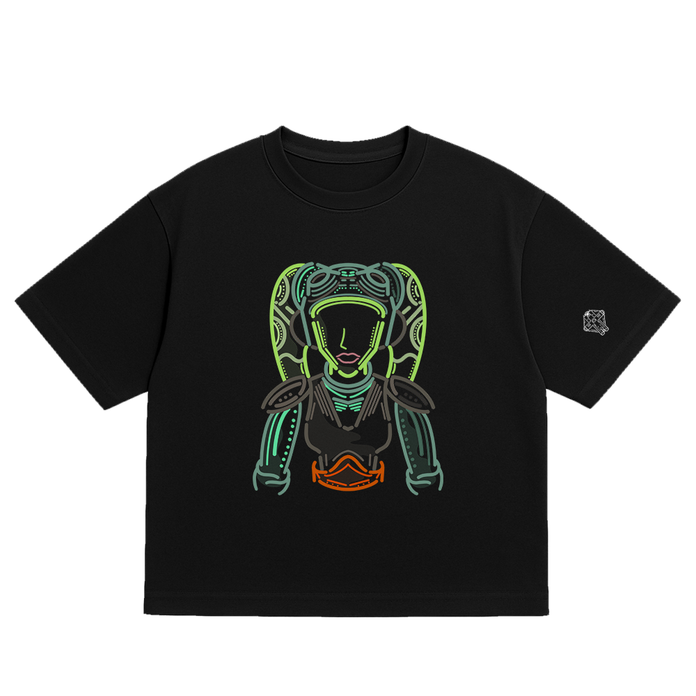 OVERSIZED ULTRA SOFT HR PRINTED BLACK