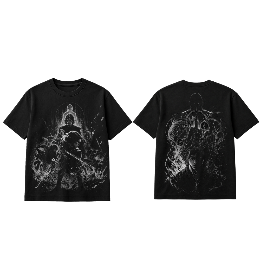 LIGHT&DARK SCREENPRINTED BLACK GARMENT  [Choose Option: Tee, LS, Sweatshirt or Hoodie] [LIMITED EDITION]
