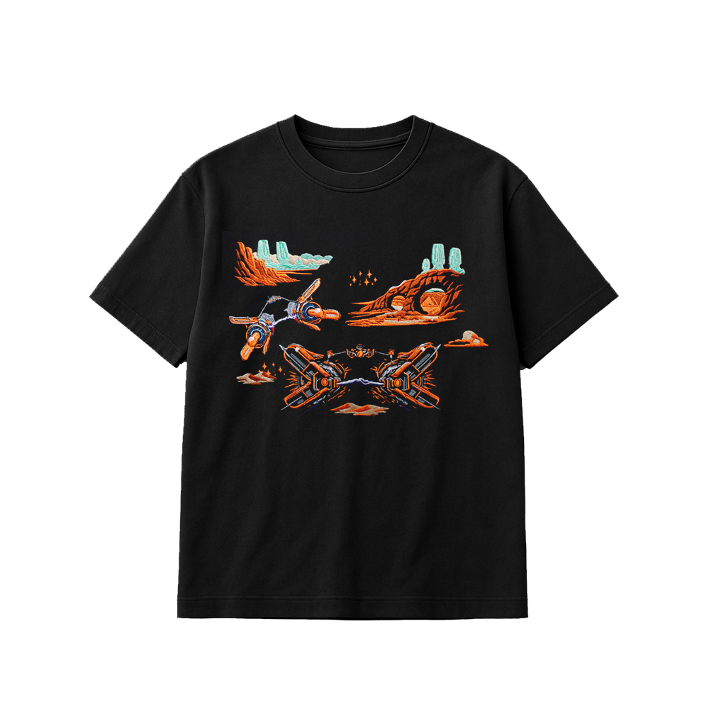 TERRA APEX HANDMADE  EMBROIDERED BLACK [Choose option: Tee, LS, Sweatshirt, Hoodie]