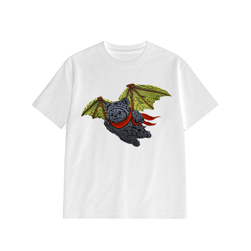 FLYING HANDMADE  EMBROIDERED WHITE [Choose option: Tee, LS, Sweatshirt, Hoodie] (copia)