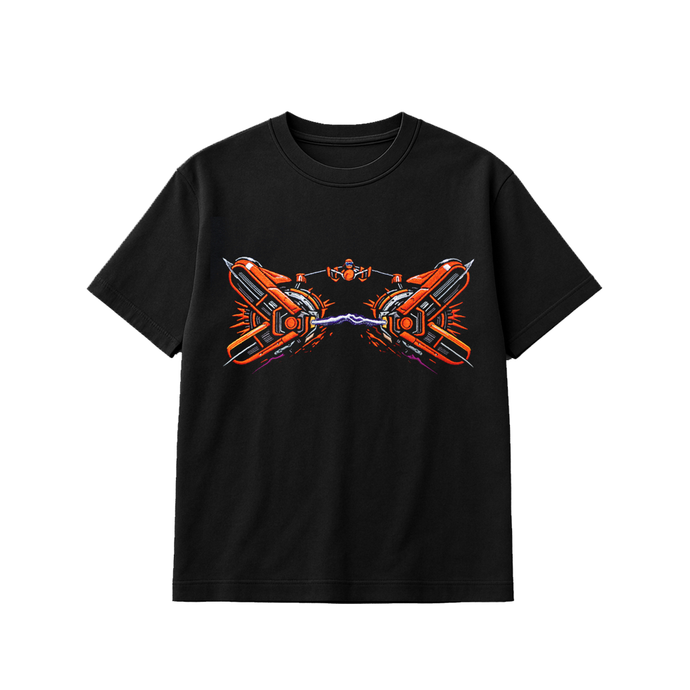 ORANGE STORM HANDMADE  EMBROIDERED BLACK [Choose option: Tee, LS, Sweatshirt, Hoodie]