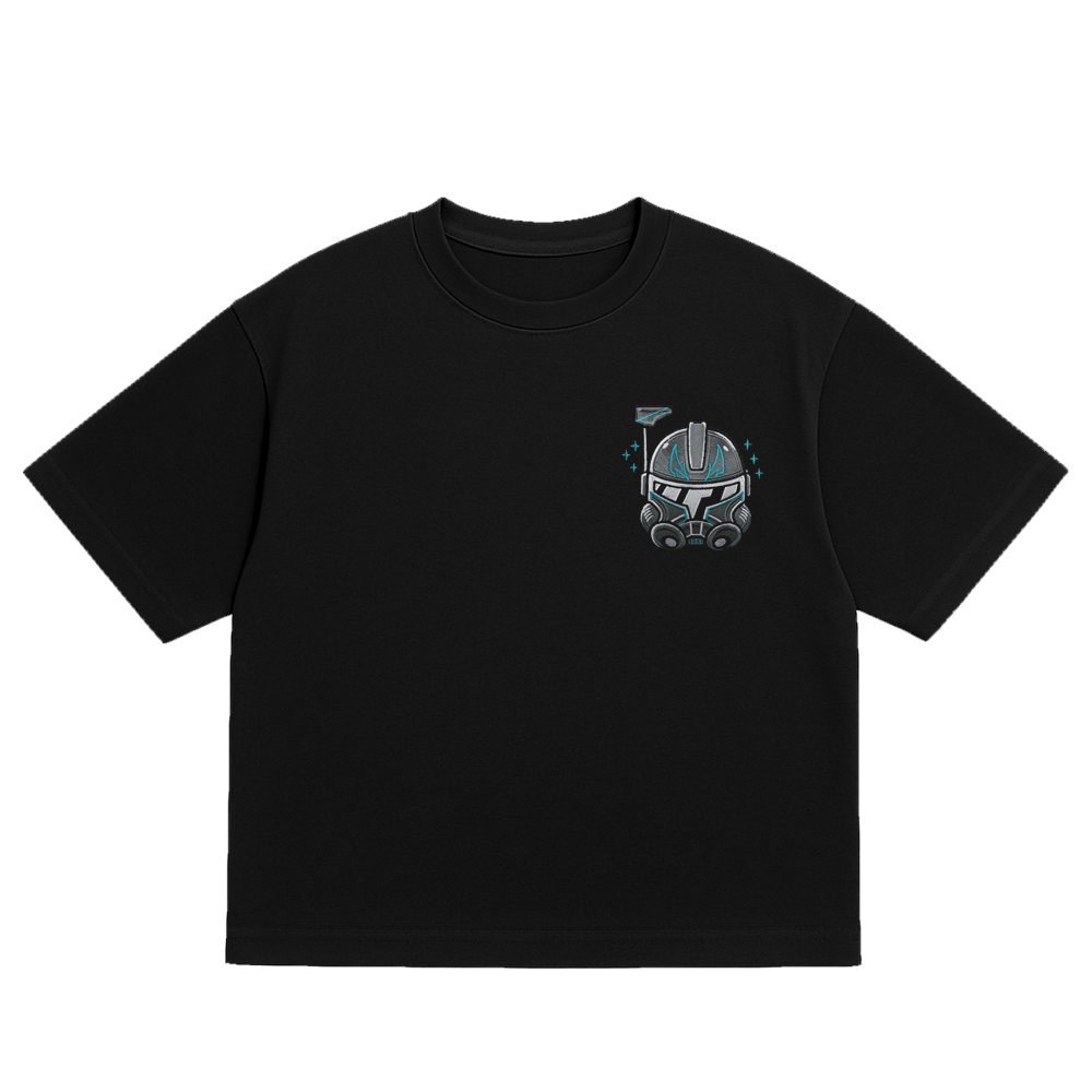 OVERSIZED ULTRA SOFT KING KAWAII  BLACK SMALL EMBROIDERED