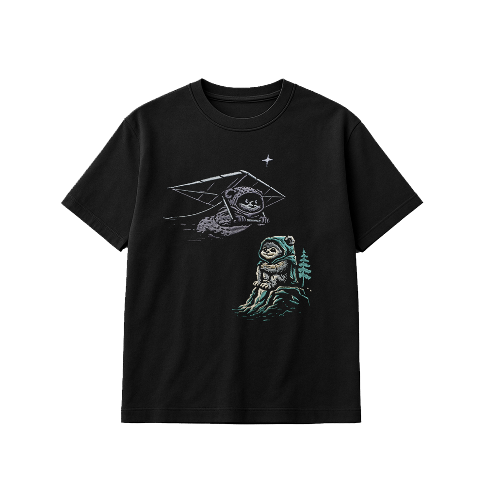 SIDE BY SIDE HANDMADE  EMBROIDERED BLACK [Choose option: Tee, LS, Sweatshirt, Hoodie]