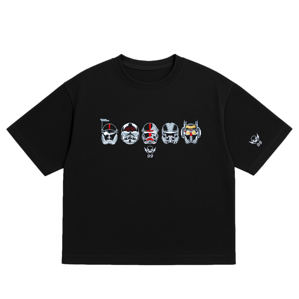 OVERSIZED ULTRA SOFT 99 BLACK EMBROIDERED