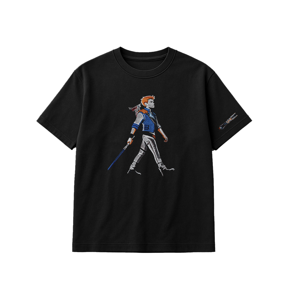 THE WANDERING DUO  BLACK EMBROIDERED GARMENT [Choose Option: Tee, LS, Sweatshirt or Hoodie]