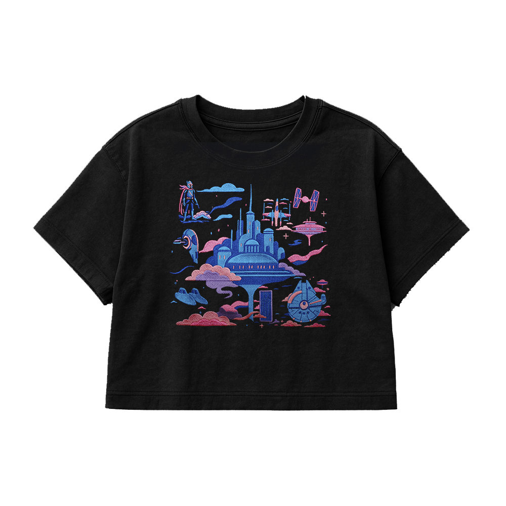 PREMIUM OVERSIZED CROPPED TEE  AERIUM - SOLID BLACK   [ULTRA PREMIUM]