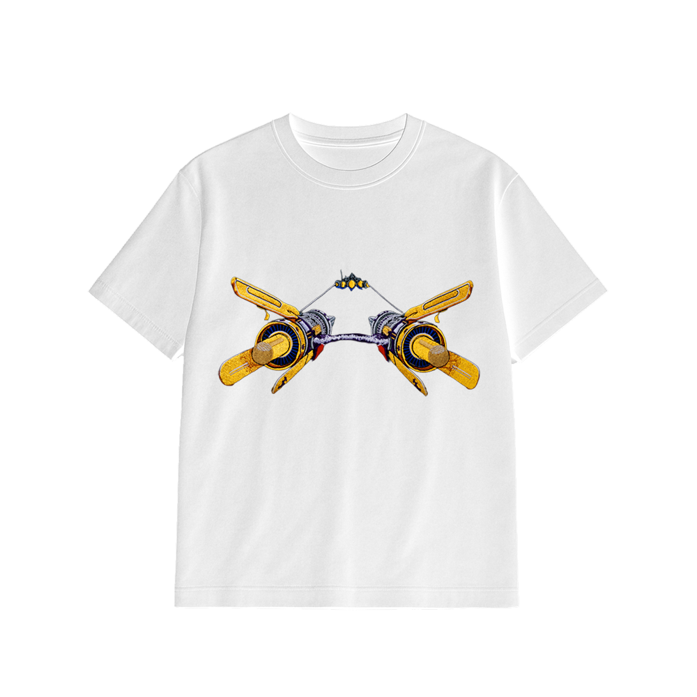 SOLAR SPRINT HANDMADE  EMBROIDERED WHITE [Choose option: Tee, LS, Sweatshirt, Hoodie]