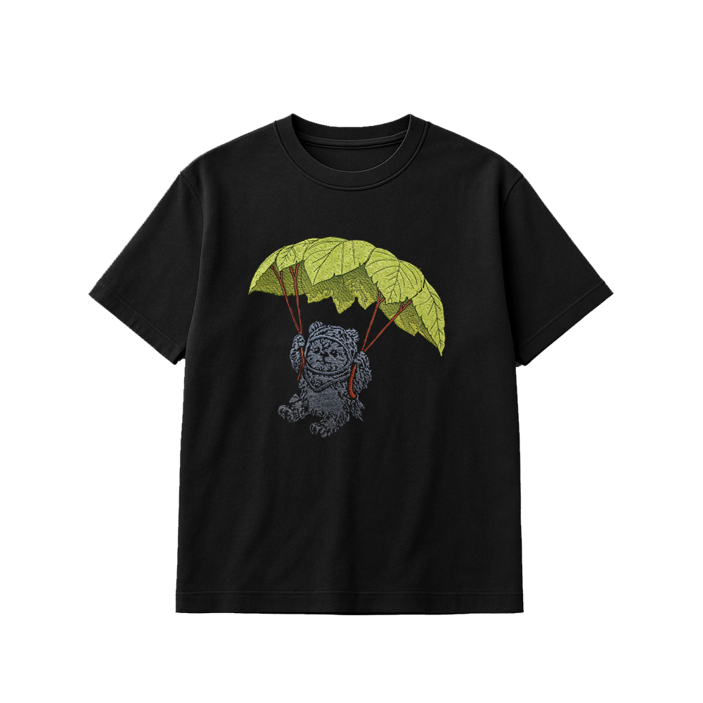 LANDING HANDMADE  EMBROIDERED BLACK [Choose option: Tee, LS, Sweatshirt, Hoodie]