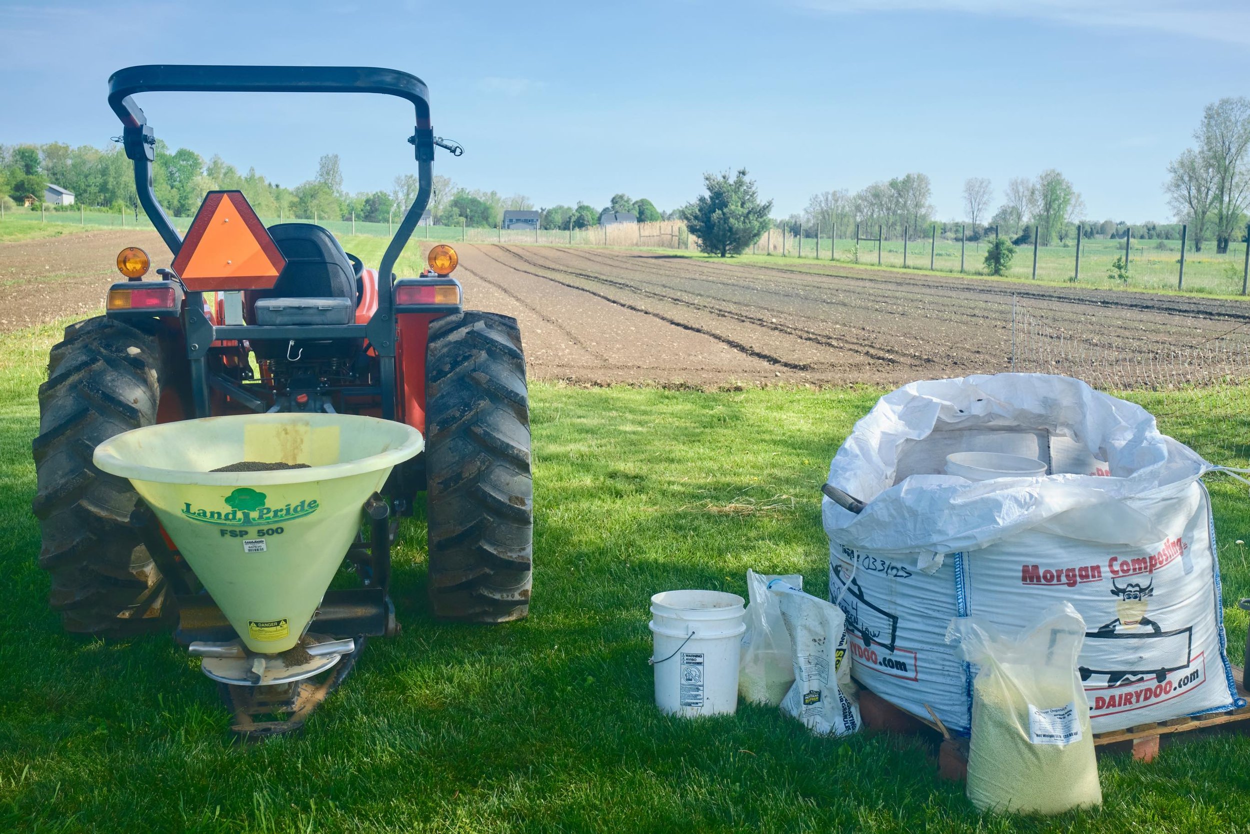 Cold nights are a thing of the past! ☀️⁣
⁣
We are back from our restful weekend and jumping right to work.⁣
⁣
Our frost blankets are getting put away and our crew has been diligently preparing for summer to arrive. We have also been amending the soil