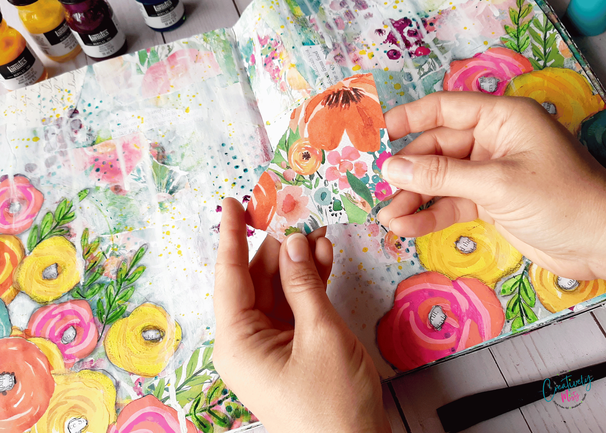 Misty-of-Creatively-Misty-working-on-an-art-journal