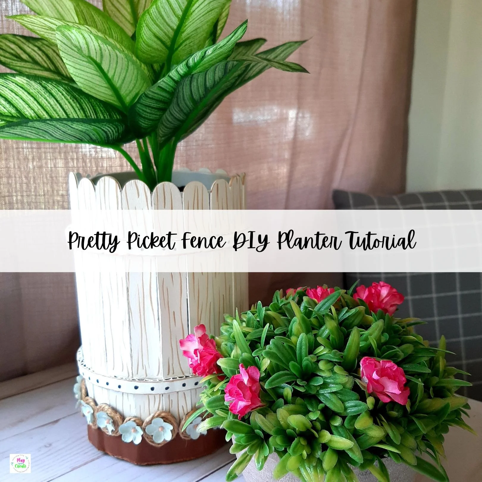 Pretty Picket Fence DIY Planter
