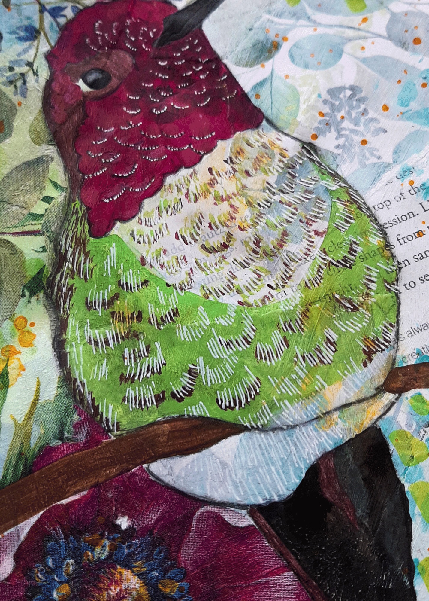 Hummingbird 1 from Misty of Creatively Misty's "Sing Your Wild" art journal page