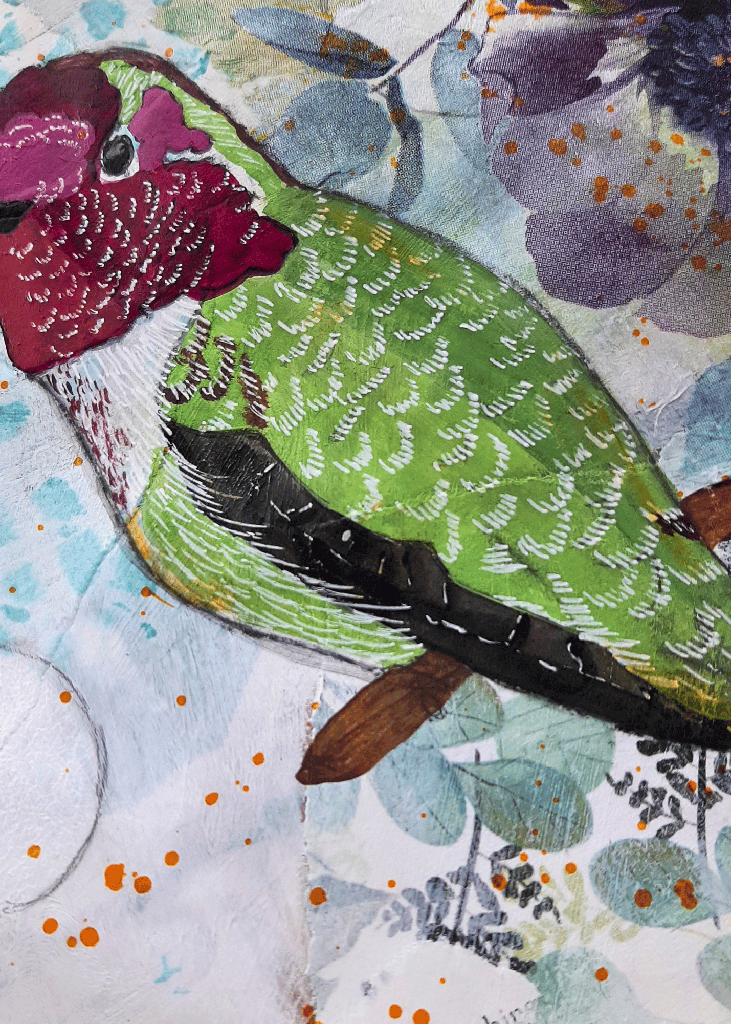 Hummingbird 2 from Misty of Creatively Misty's "Sing Your Wild" art journal page