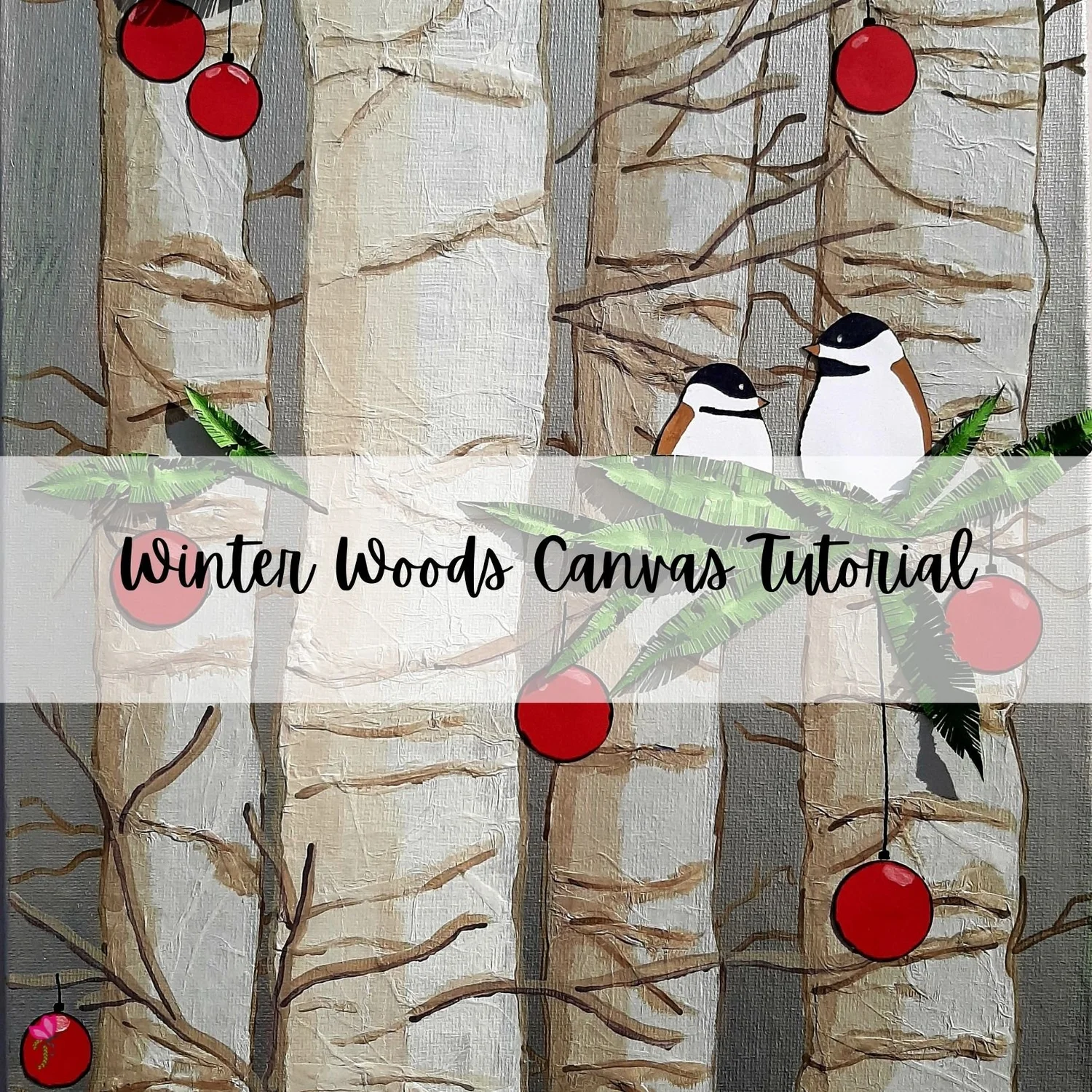 DIY Winter Woods Canvas Tutorial — Misty Gage | Mixed Media Instructor ...
