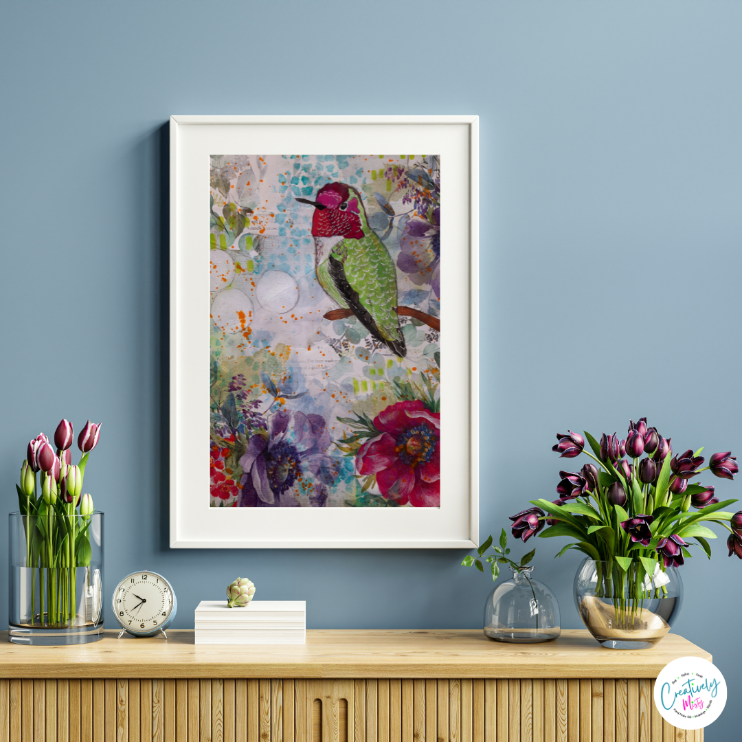 Framed Brave Little Spark Limited Edition Giclee Print displayed on a wall