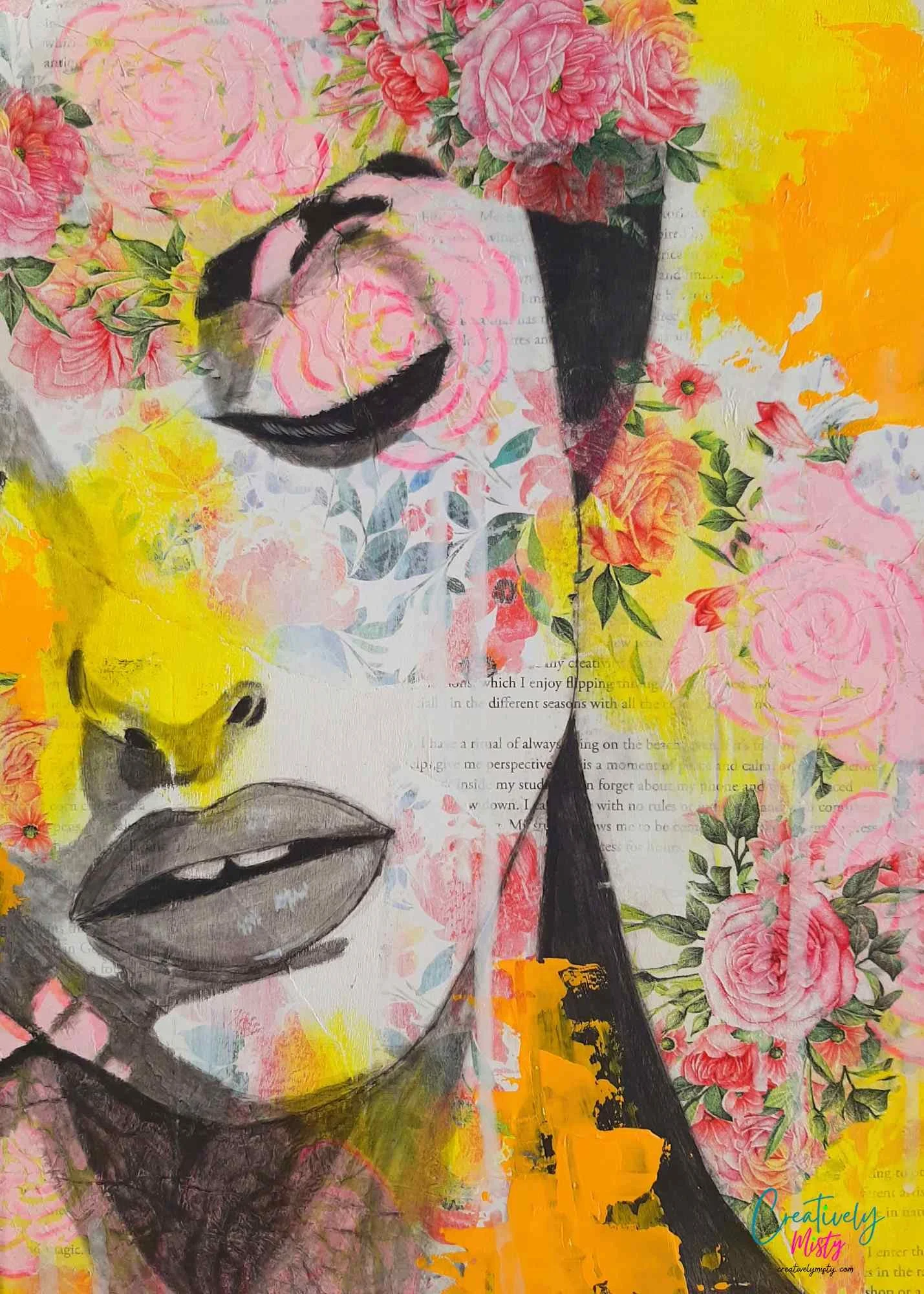 Mixed media Journey to Self: Hope canvas by mixed media artist Misty Gage