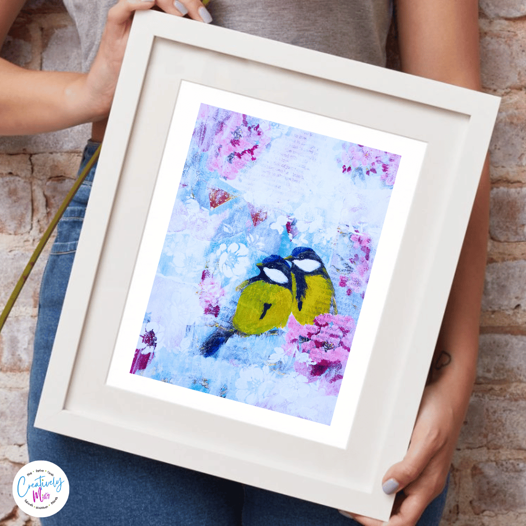 Nestled Hearts Limited Edition Giclee Print — Misty Gage | Mixed Media ...