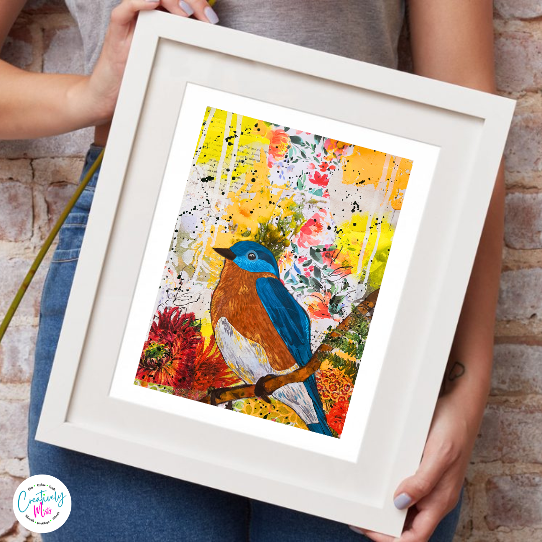 Framed Sing Your Wild Limited Edition Giclee Print being held by a woman