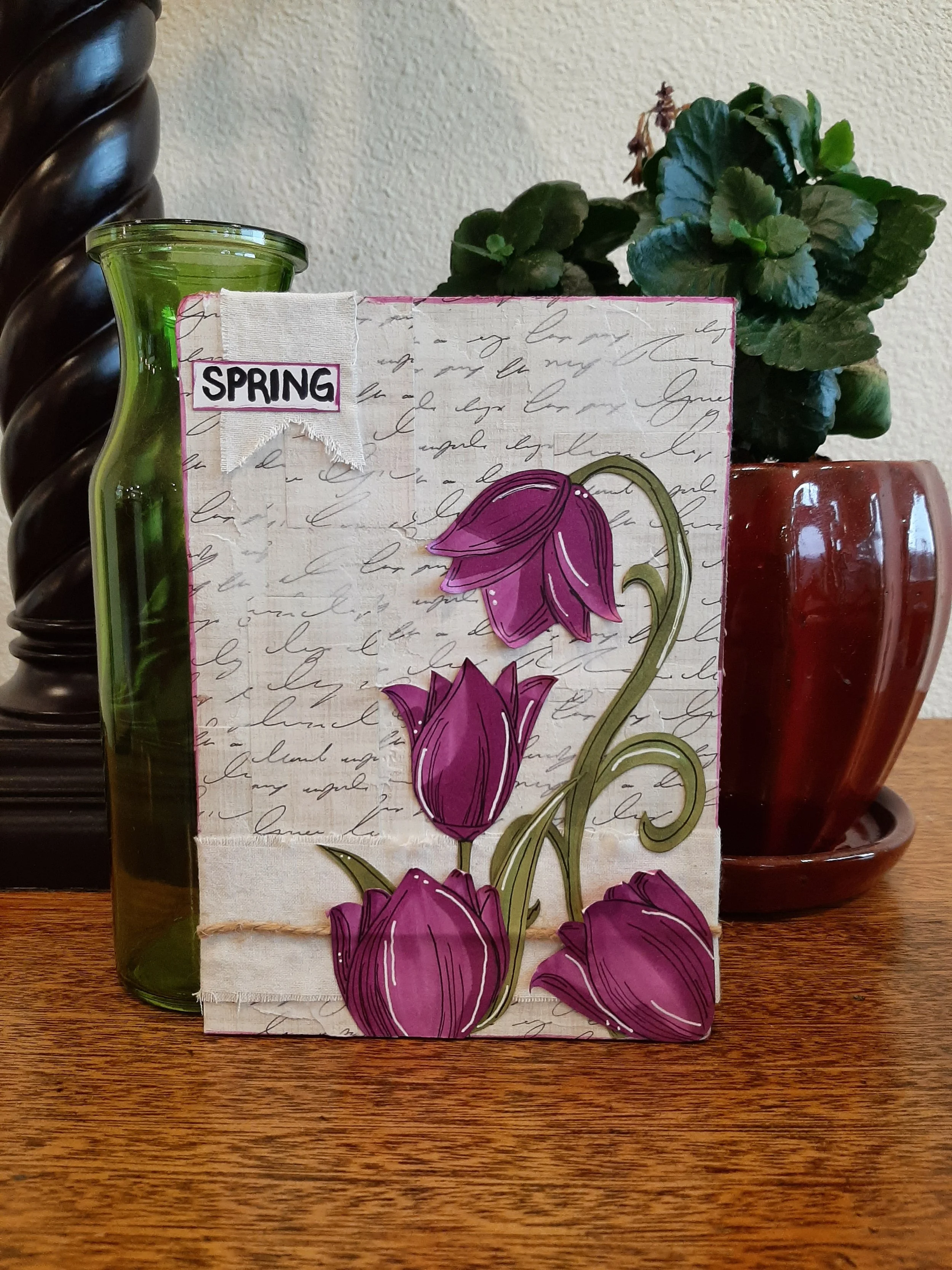 Spring tulips canvas