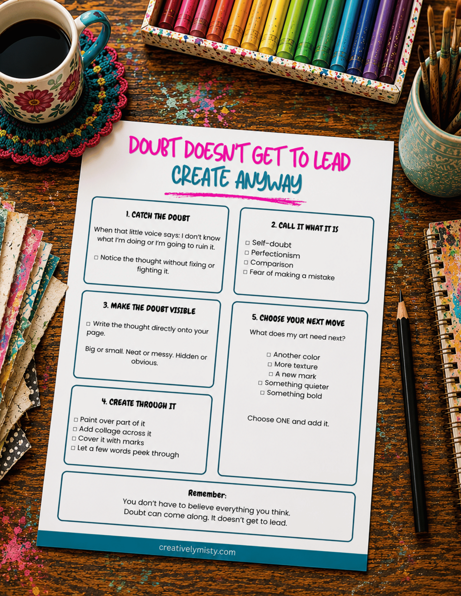 Doubt Doesn't Get to Lead Create Anyway PDF by Creatively Misty.png