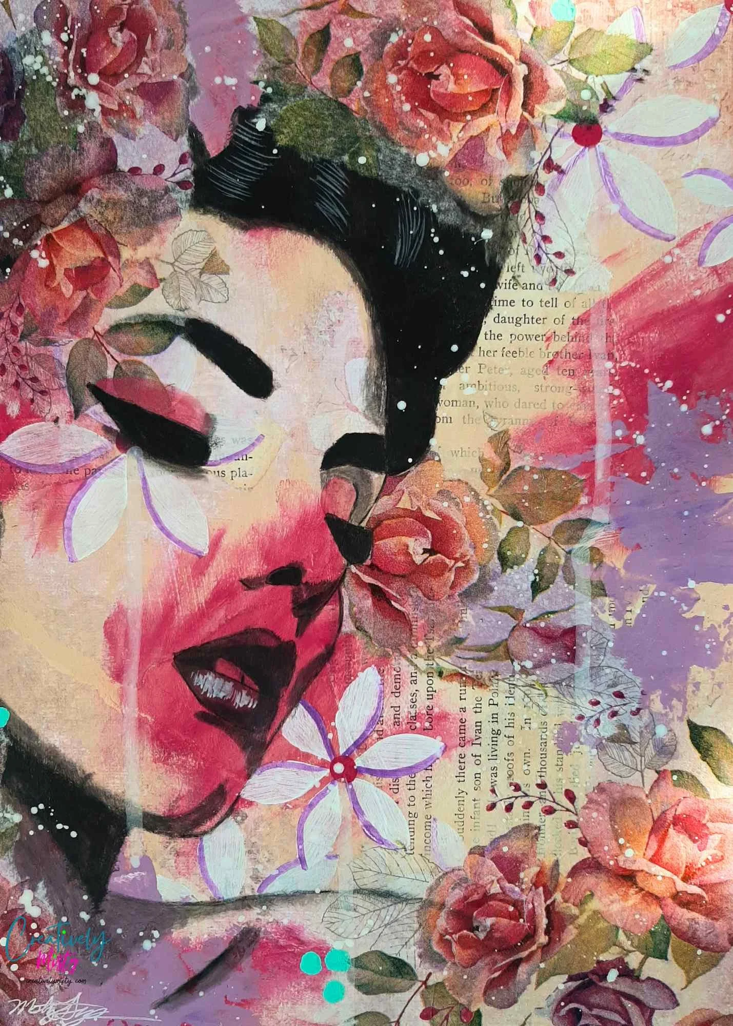 Mixed media Journey to Self: Harmony canvas by mixed media artist Misty Gage