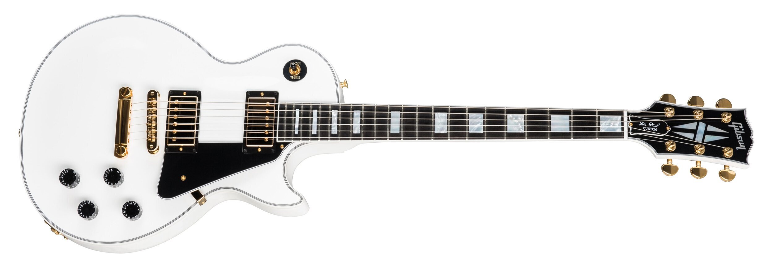 Gibson Les Paul Custom - a classic solid body guitar with a 2 piece maple cap over mahogany body