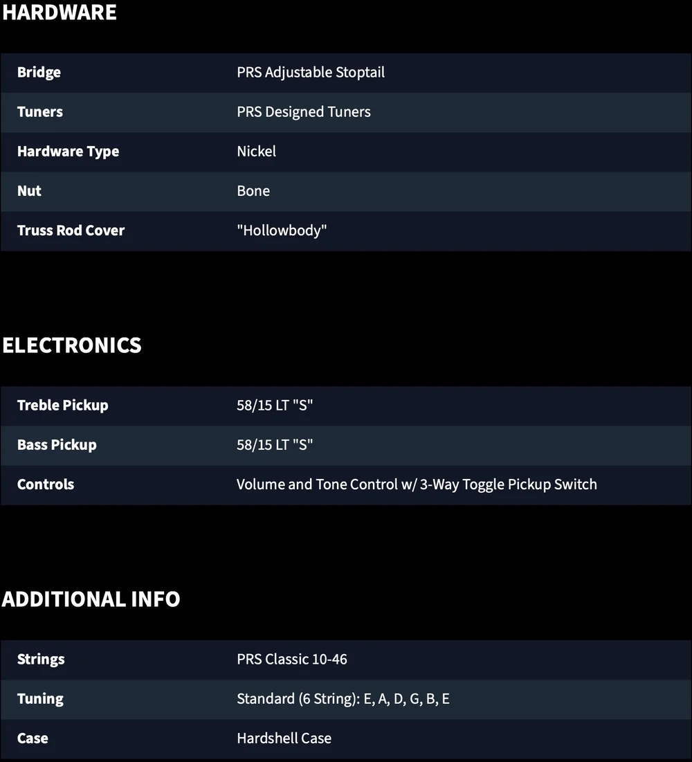 Review : PRS SE Hollowbody Standard — That Guitar Lover
