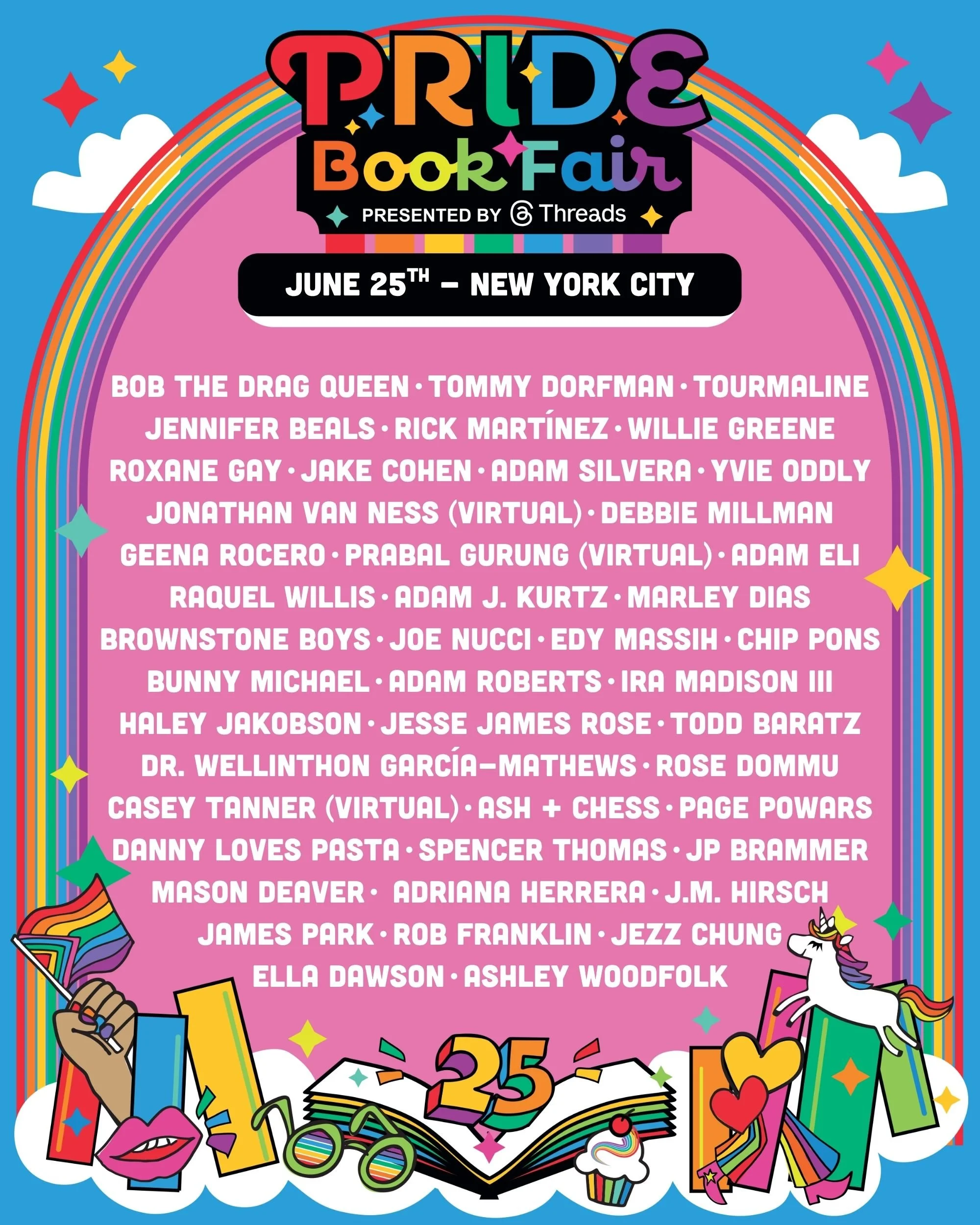PRIDE Book Fair 2025 author lineup