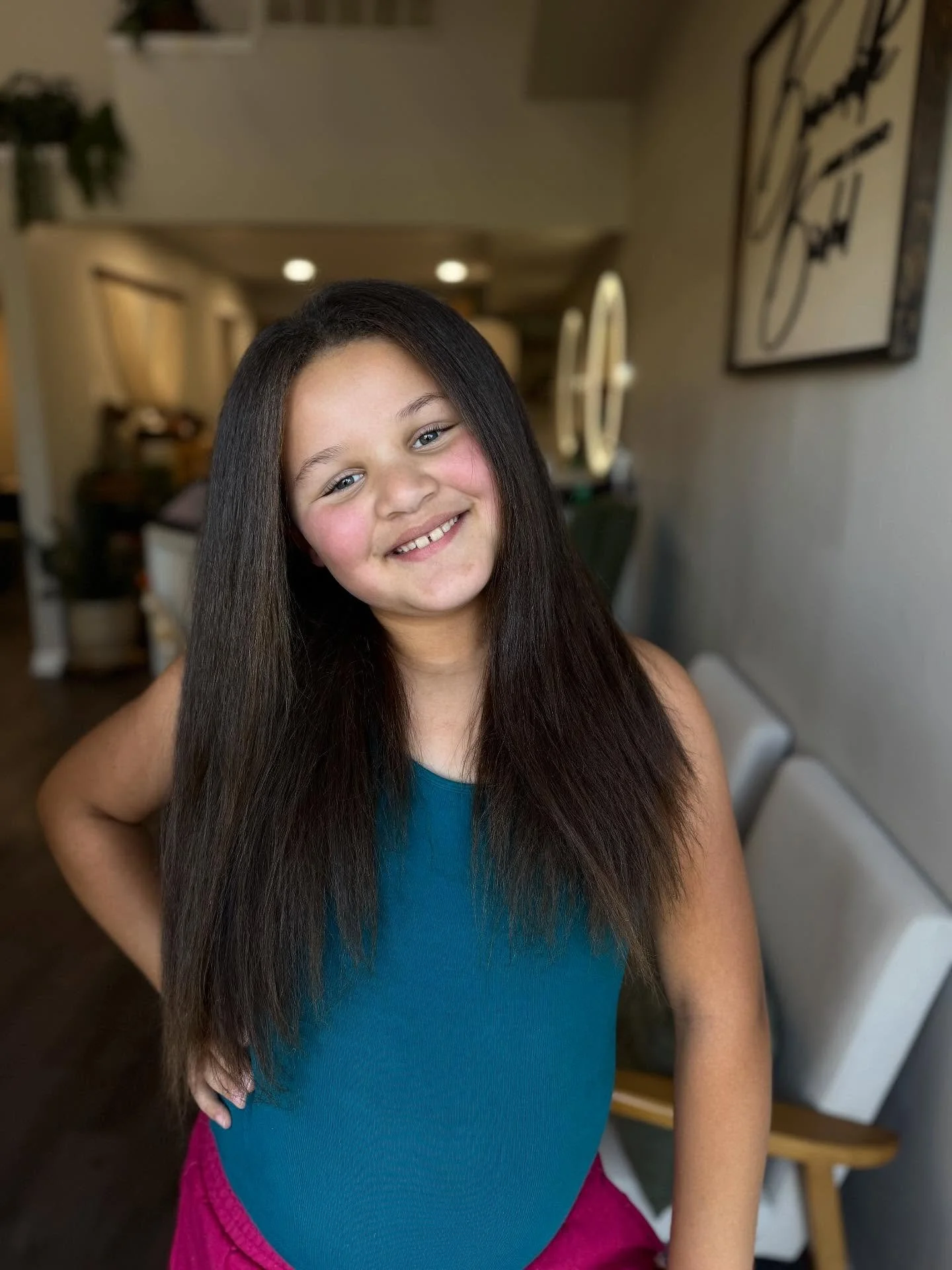 Shrinkage means your curls are strong enough to spring back.
It&rsquo;s not loss &mdash; it&rsquo;s life. Embrace every inch (and every bounce). 🤍

This is the first time I&rsquo;ve ever dried Brynn&rsquo;s hair straight.  I told her it was long!

@