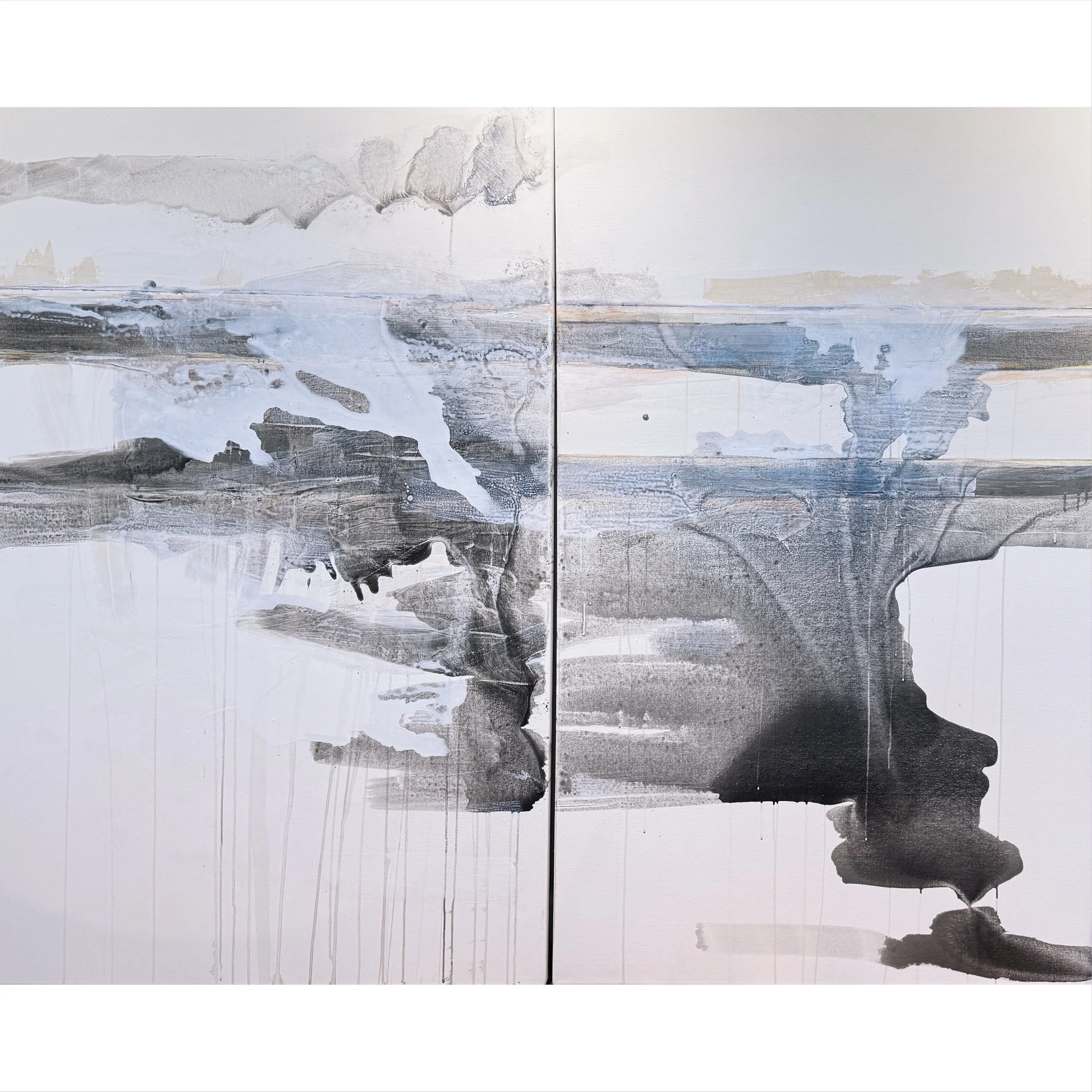 Unbound, Acrylic on canvas, Two 36" x 60" canvases, Available