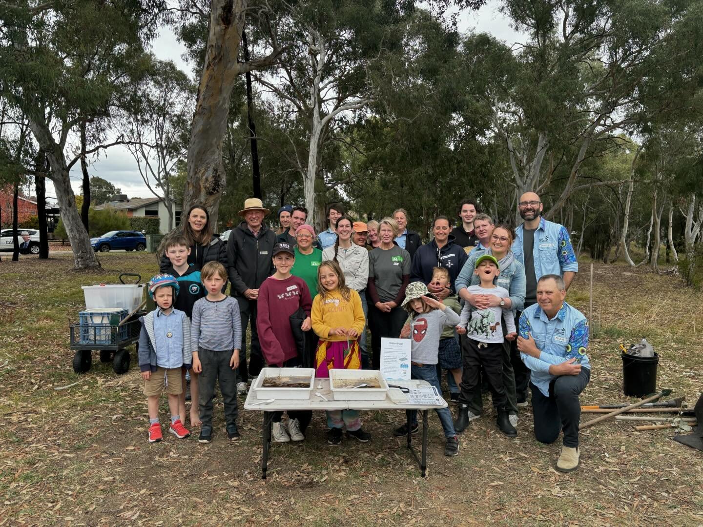 Thank you Ginninderra Catchment Group and Higgins Landcare Group for organising an Open Day today to highlight their landcare initiatives at Brazel St/Hudson St Park, Higgins and to provide an opportunity for community stalls and children&rsquo;s act