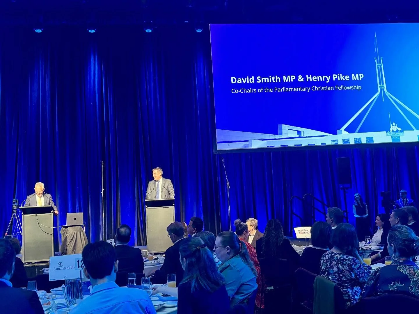Yesterday morning I joined many other parliamentarians, and faith and community leaders at Parliament House for the 2025 Australian National Prayer Breakfast, where I greeted, amongst many, Bishop Mark North, Primate, Anglican Church of Australia, HE