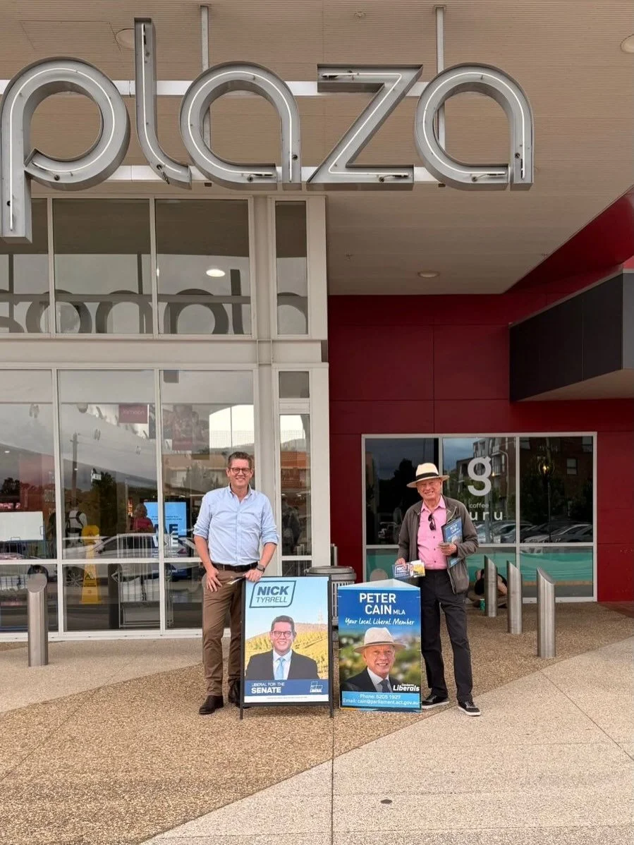 Great to join Liberal Senate Candidate, Nick Tyrrell, and supporters yesterday morning at Jamison Plaza, with chats covering both local and Federal issues👍