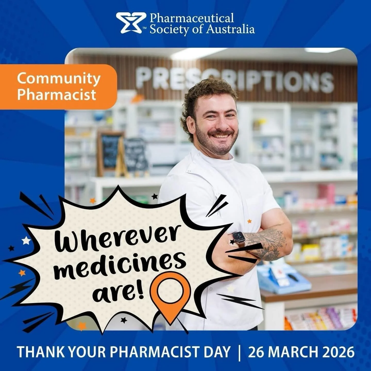 Today is Thank Your Pharmacist Day! 
Pharmacists play such an important role in supporting a healthy community. It is an important that we give our pharmacists thanks for the important role they have in the delivery of patient care.