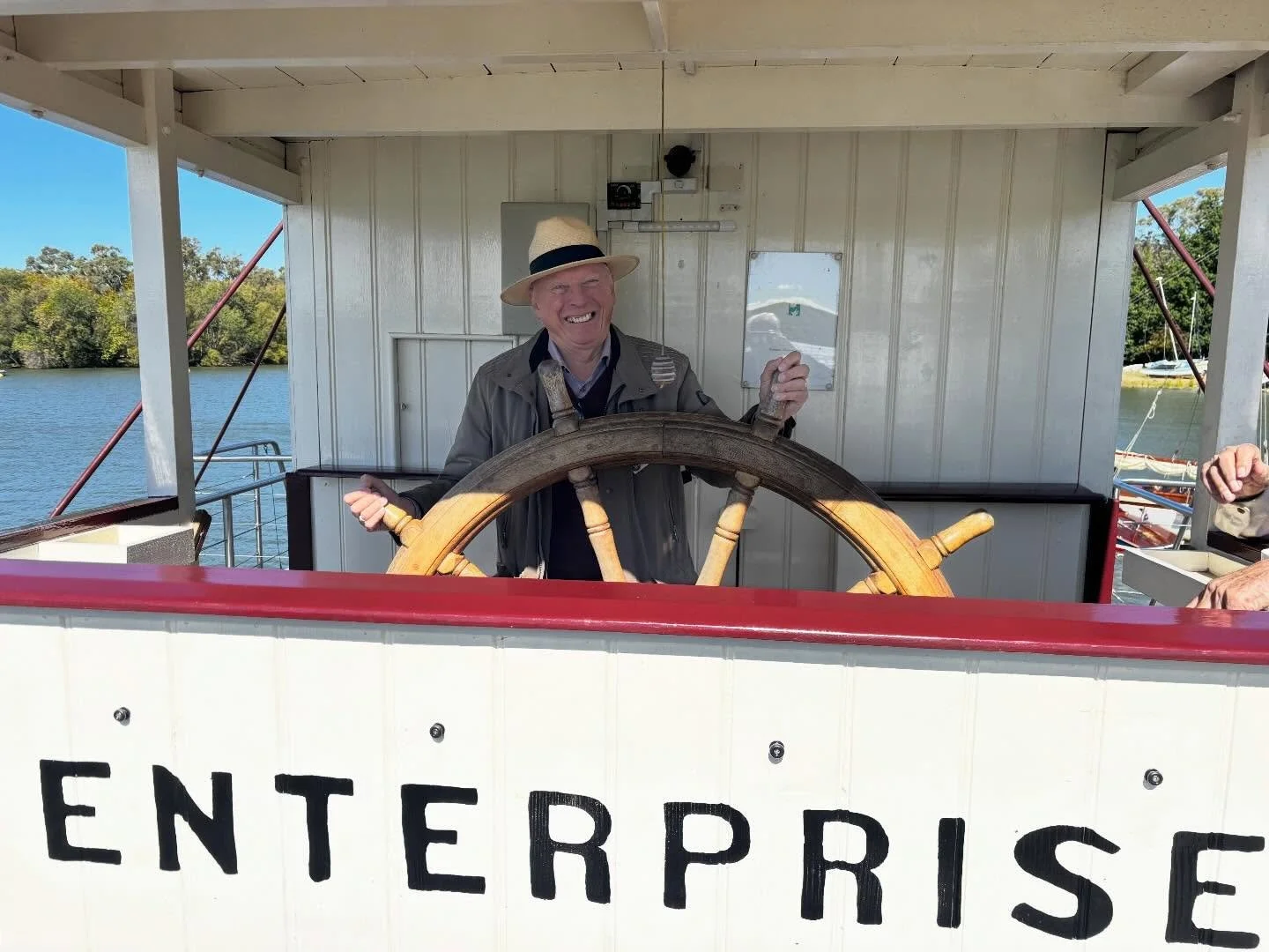 I was at the Canberra BoatFest 2026, Canberra Yacht Club, over lunchtime today and my time included a bit of &ldquo;fake steering&rdquo; of the Paddle Steamer Enterprise, one of oldest working paddle steamers in the world, kept as an exhibit by the N