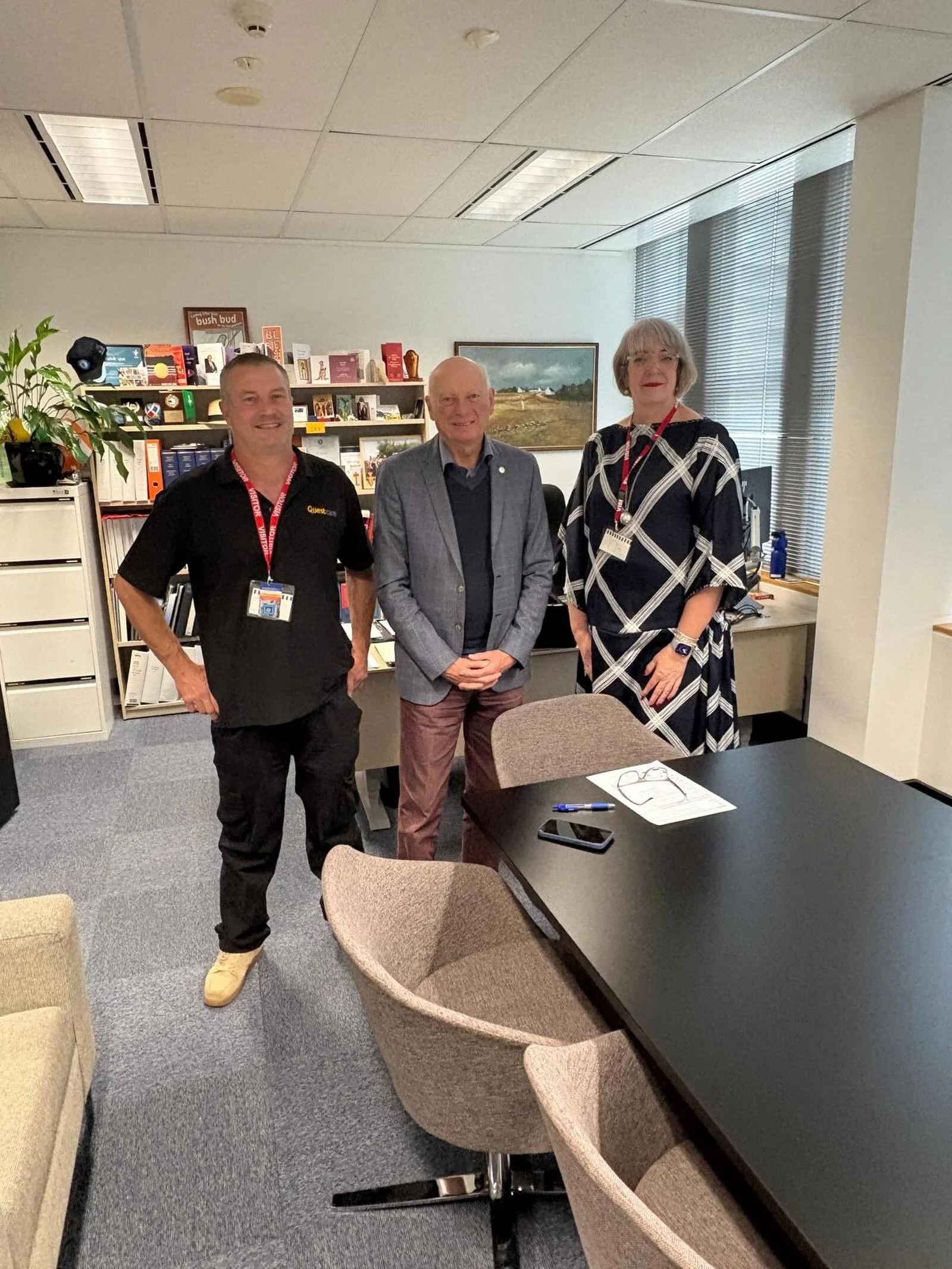 I appreciated the briefing last week with representatives from the registered NDIS provider, Quest Care: owner, Nathan Jones; and General Manager, Simone Blackwood. I look forward to further conversations during a visit to Quest Care&rsquo;s Belconne
