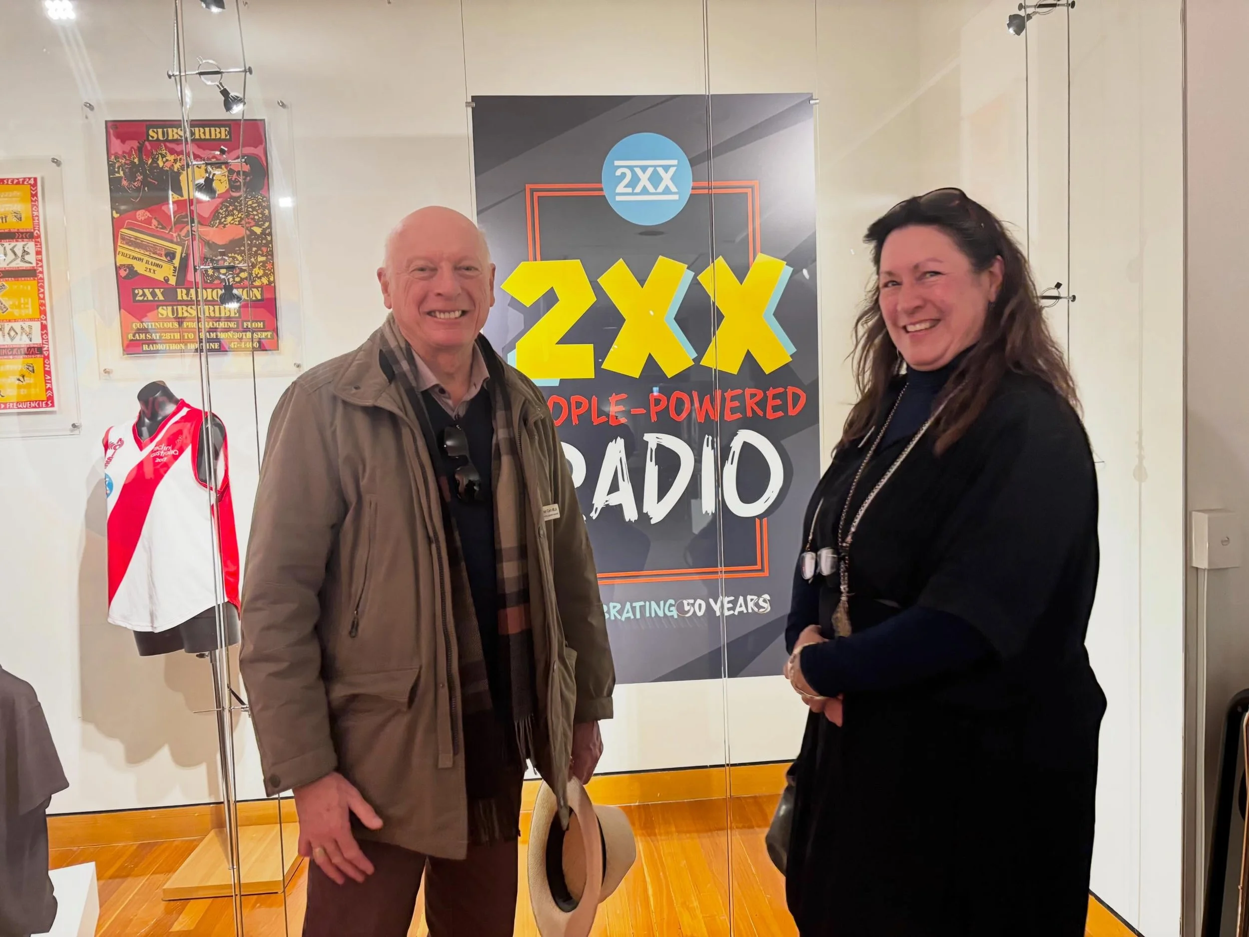 At this afternoon&rsquo;s launch of the &ldquo;2XXfm People-Powered Radio - Celebrating 50 years Exhibition&rdquo;, Canberra Museum and Gallery. Please consider visiting this exhibition, which celebrates 50 years of broadcasting by Canberra&rsquo;s o