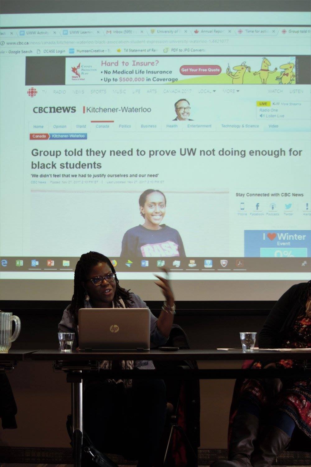 Ruth Cameron discussing UW-BASE's Fiqir in the news at -Education not Incarceration-.jpg